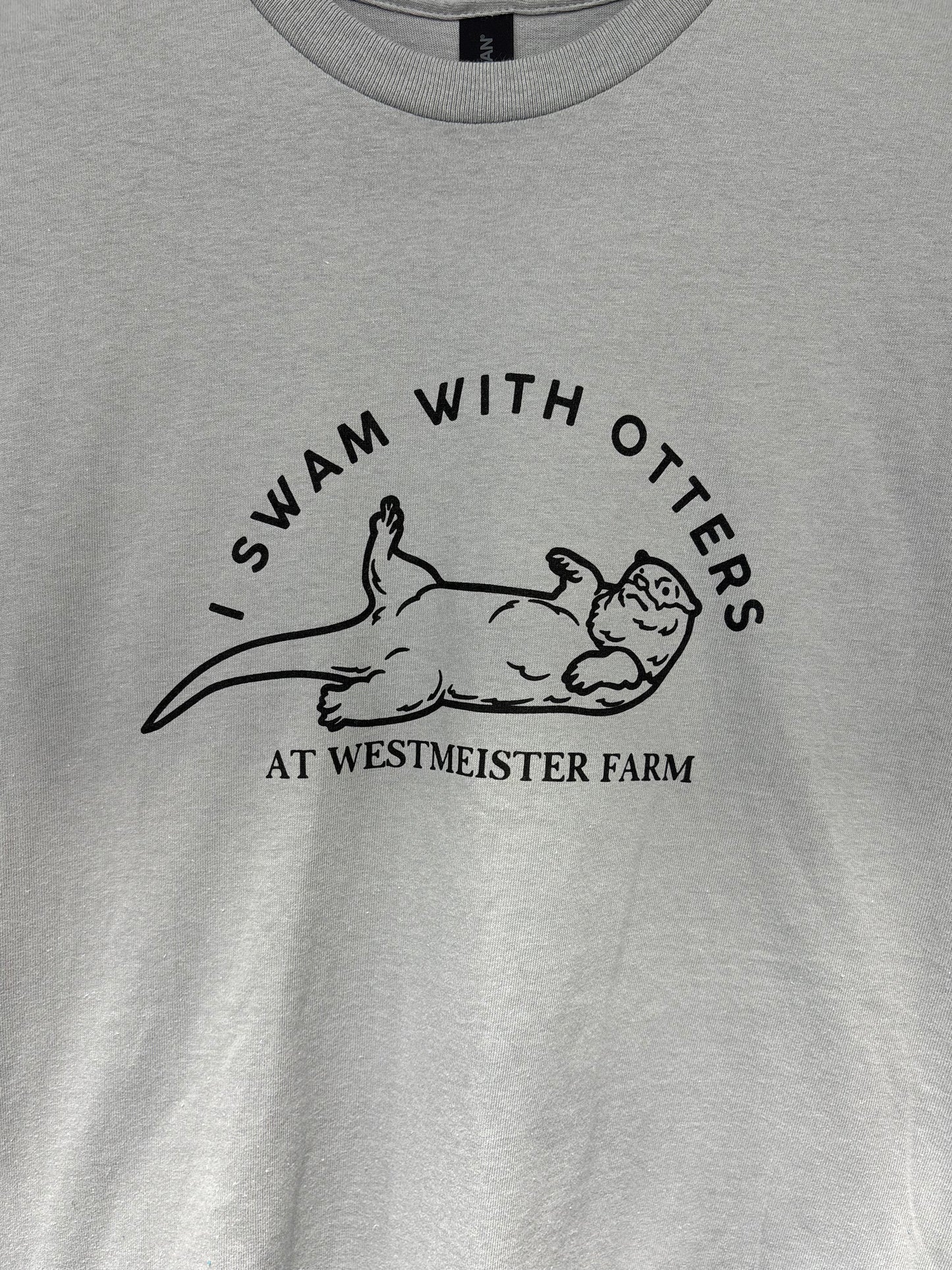 I Swam With Otters Grey Tshirt