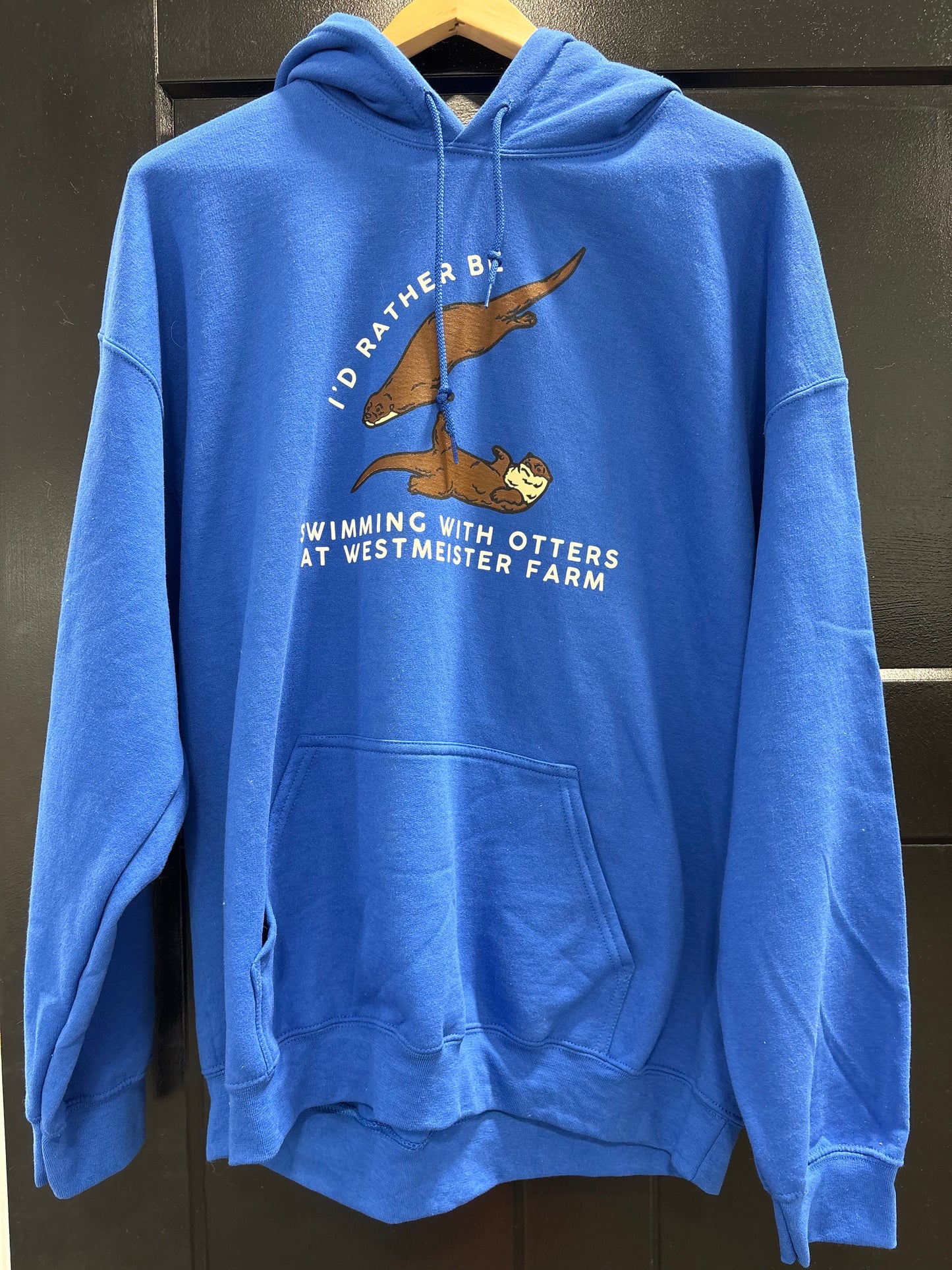 I Swam With Otter Blue Hoodie