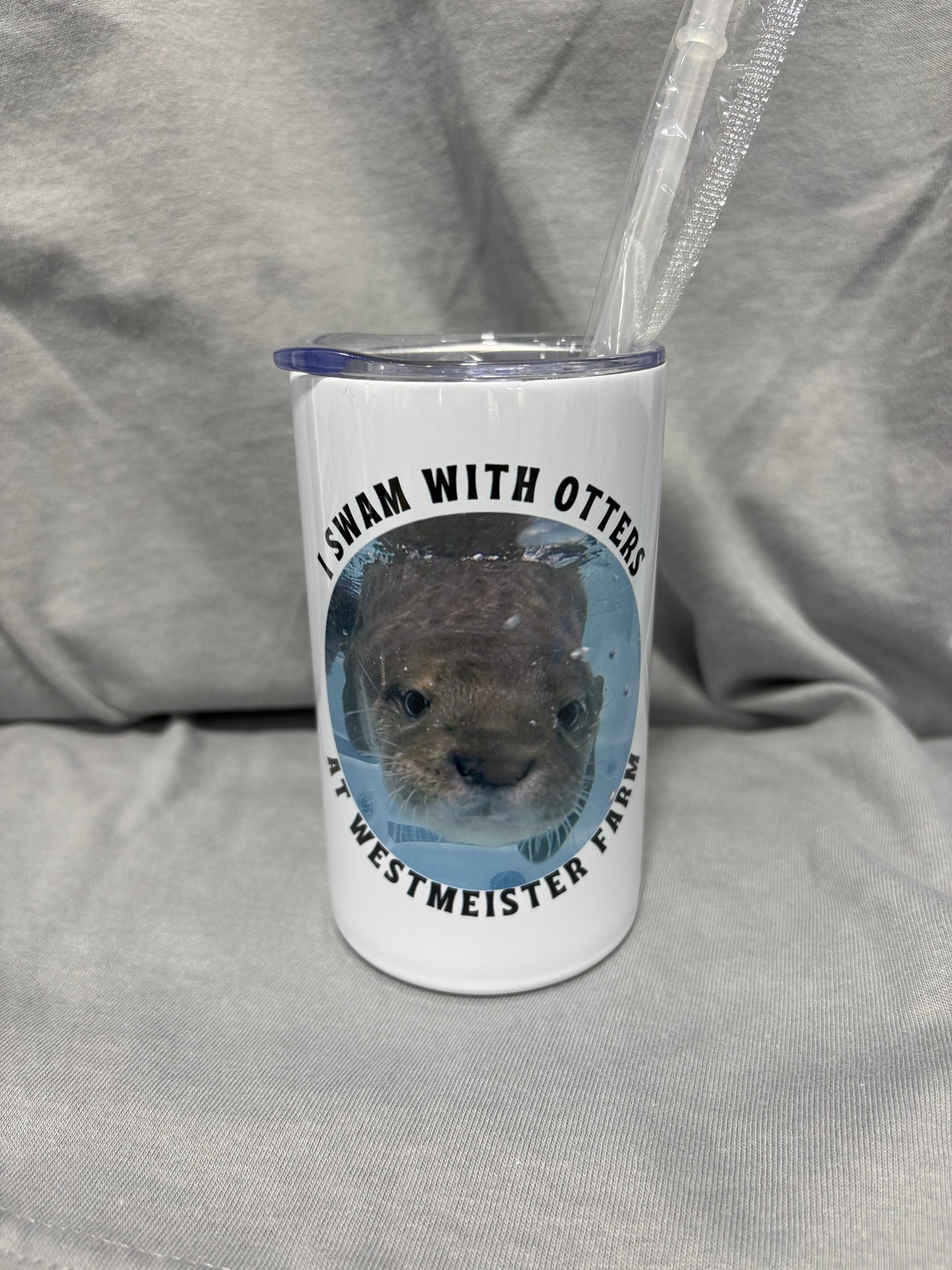 Swimming Otter Cup w/Straw