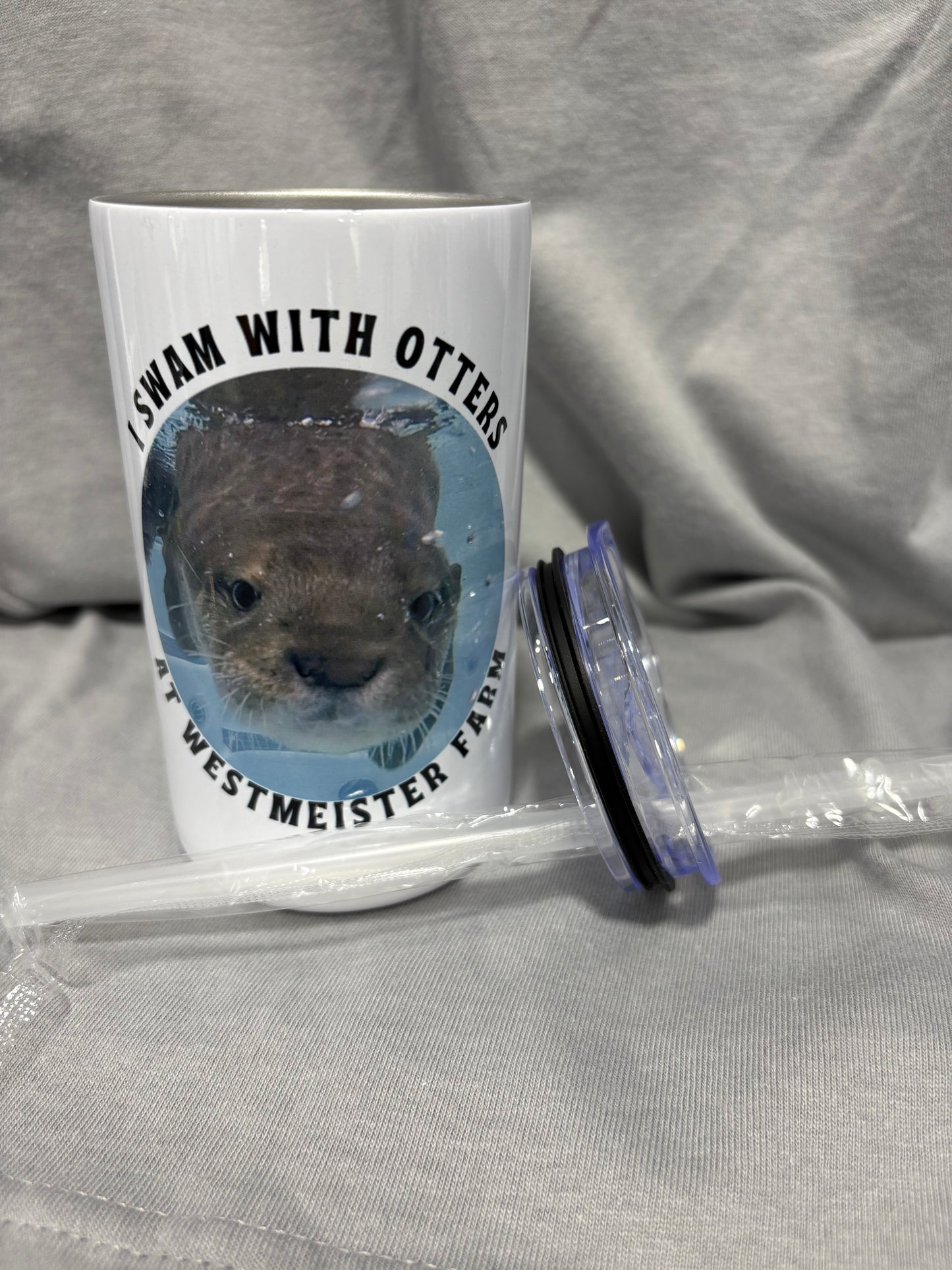 Swimming Otter Cup w/Straw