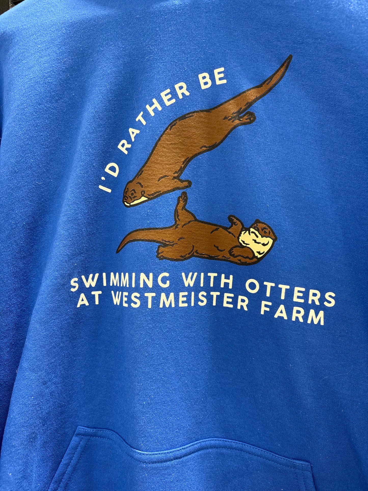 I Swam With Otter Blue Hoodie